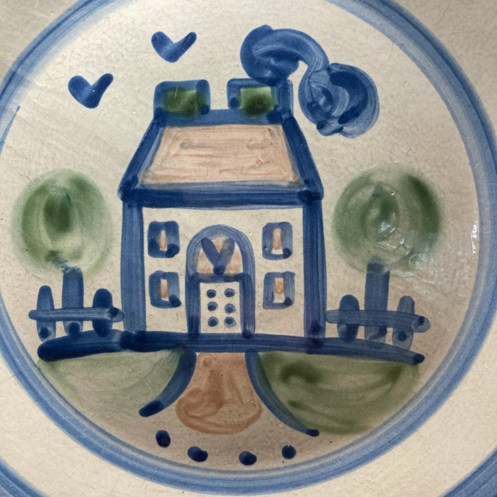 Vintage‎ M.A. Hadley House Dinner Plate Handcrafted and Painted Farmhouse
